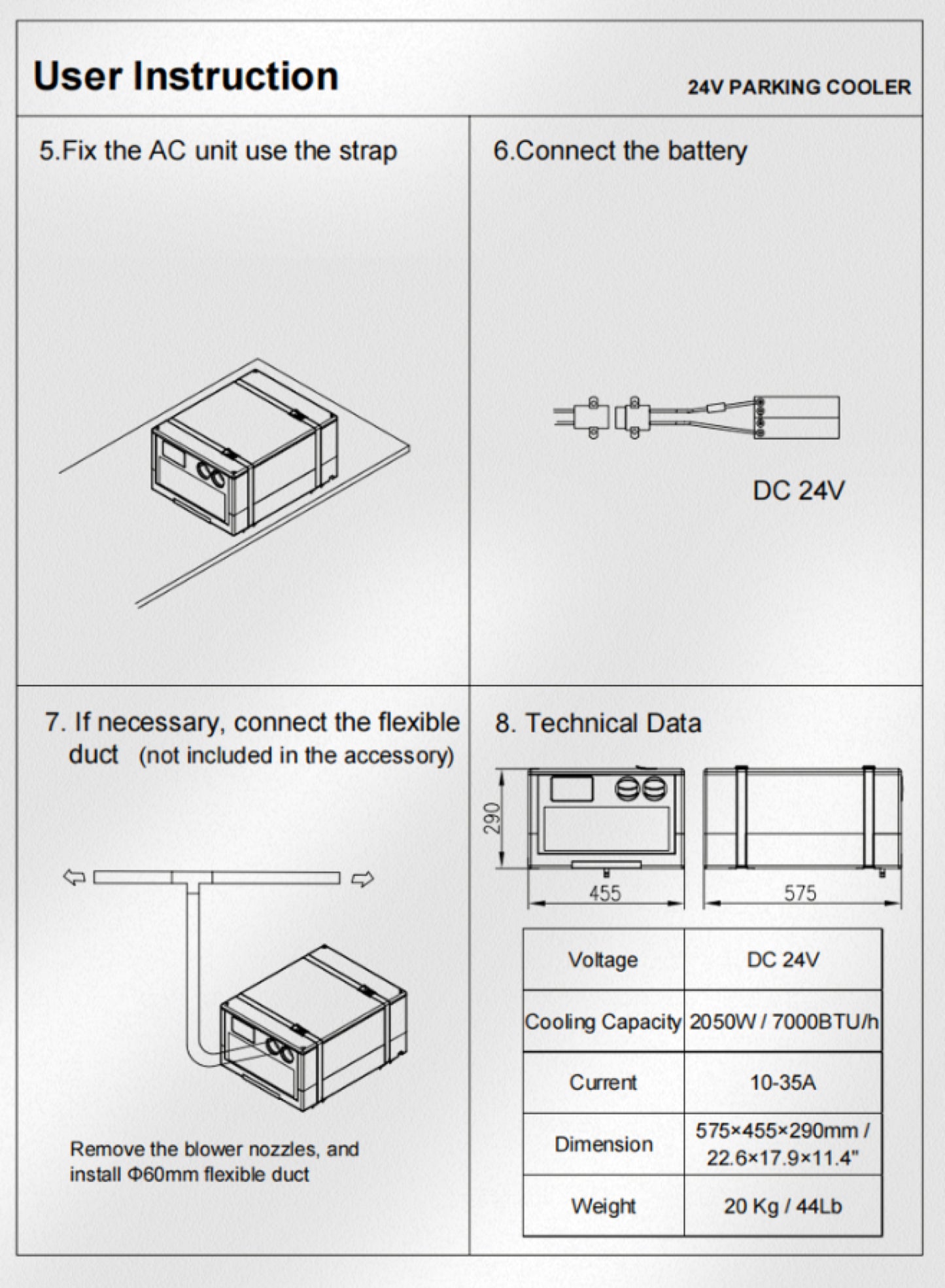 24V Under-bunk Air-conditioner