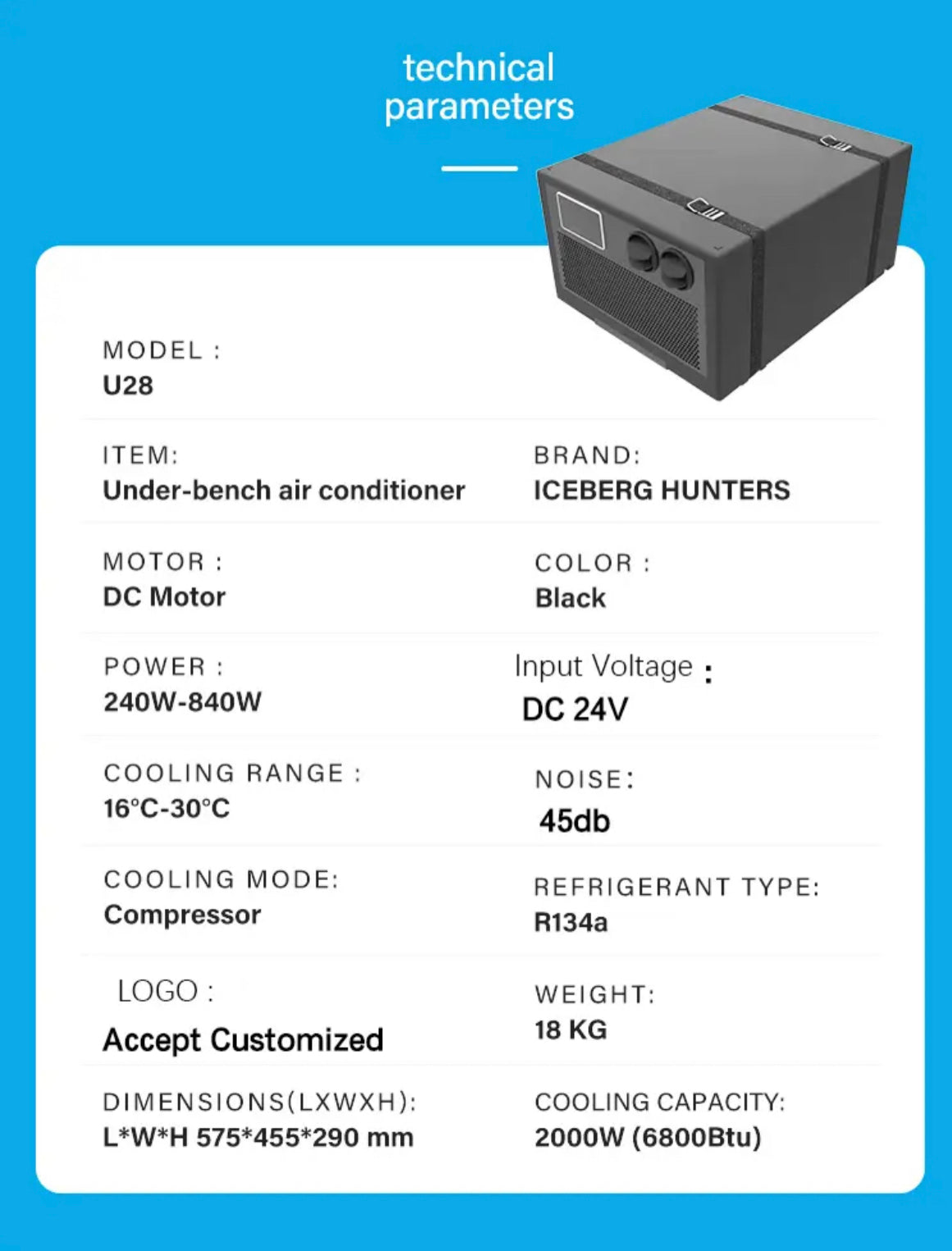 24V Under-bunk Air-conditioner